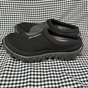 Salomon Snowclog Black Asphalt Clog Slide Black Grey Women's Size 8 Gorpcore